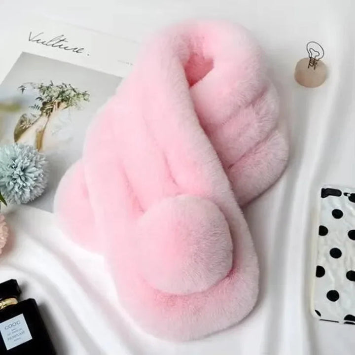 Plush Faux Fur Loop Scarf – Soft, Snug Neck Warmer