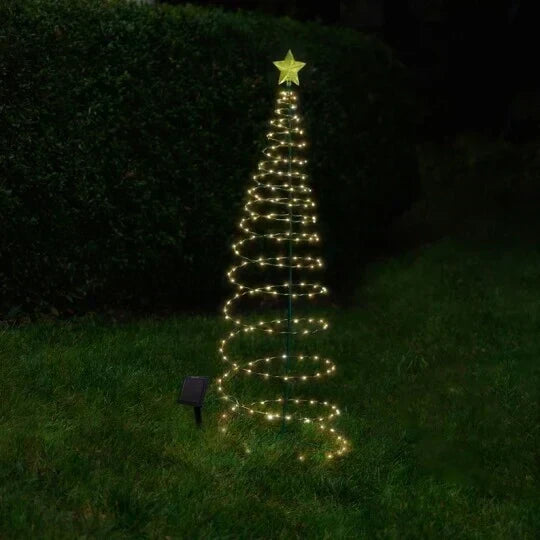 Solar Christmas Tree Light with Star That Glows Every Night