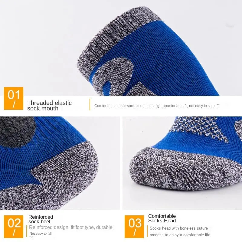 Merino Wool Blend Ski Socks with Cushioned Sole and Arch Support