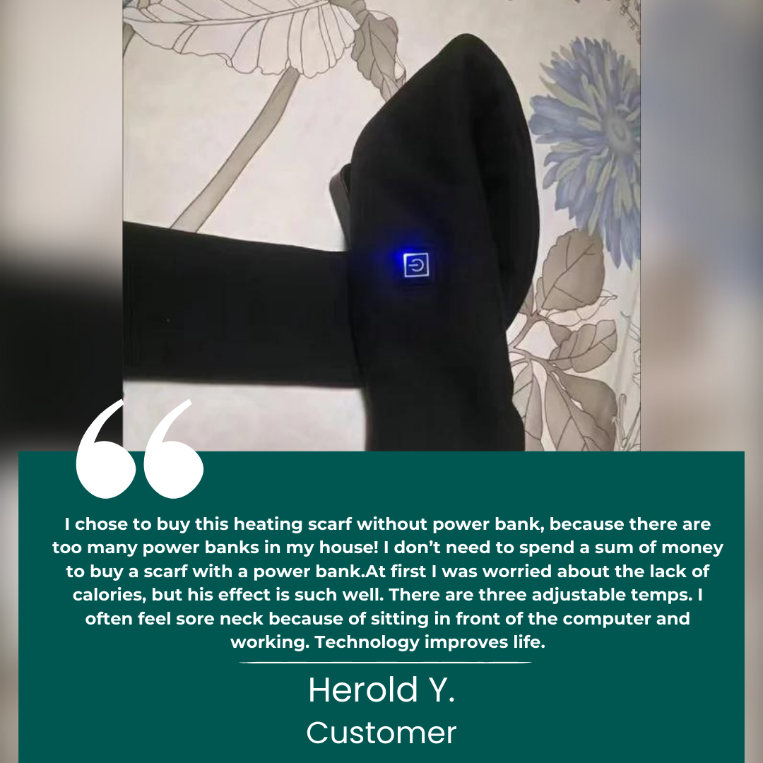 Harwelton™ USB Heated Neck Scarf with Even, Soothing Warmth