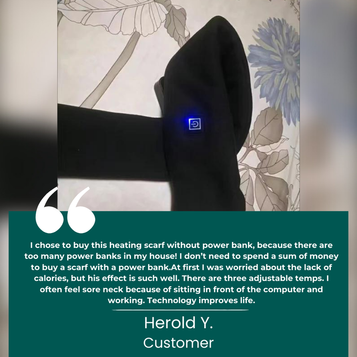Harwelton™ USB Heated Neck Scarf with Even, Soothing Warmth