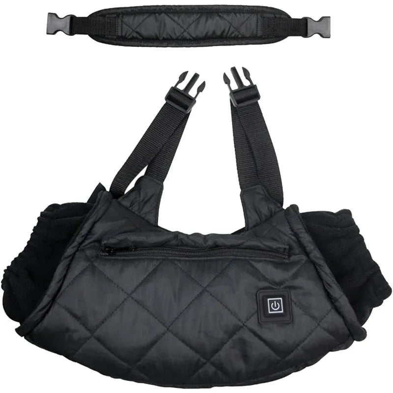 Heated Hand Muff with 3 Heat Settings and Shoulder Strap – Harwelton™