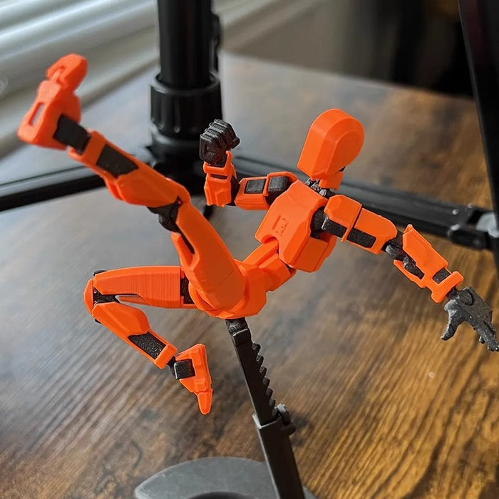 Harwelton 3D-printed poseable robot figure with accessories