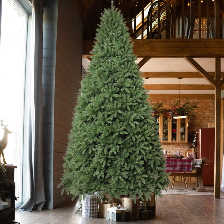 10ft pre-lit Christmas tree with colourful lights