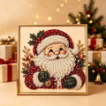 Christmas diamond painting on wooden frame