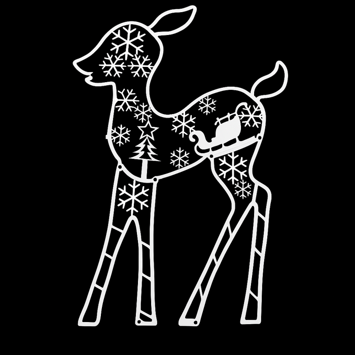 Harwelton™ Large Light-Up Acrylic Reindeer Figure with 240 LEDs and Timer