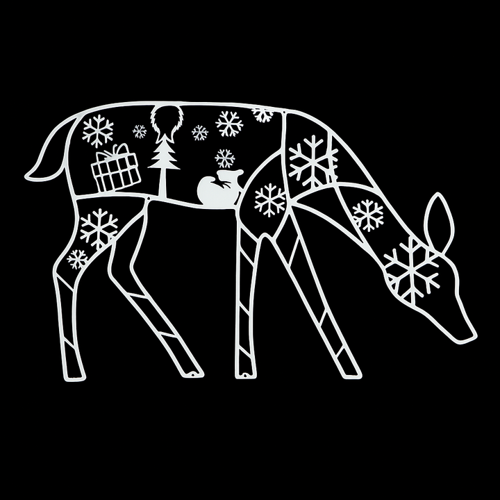 Large Light-Up Acrylic Reindeer Figure with 240 LEDs and Timer