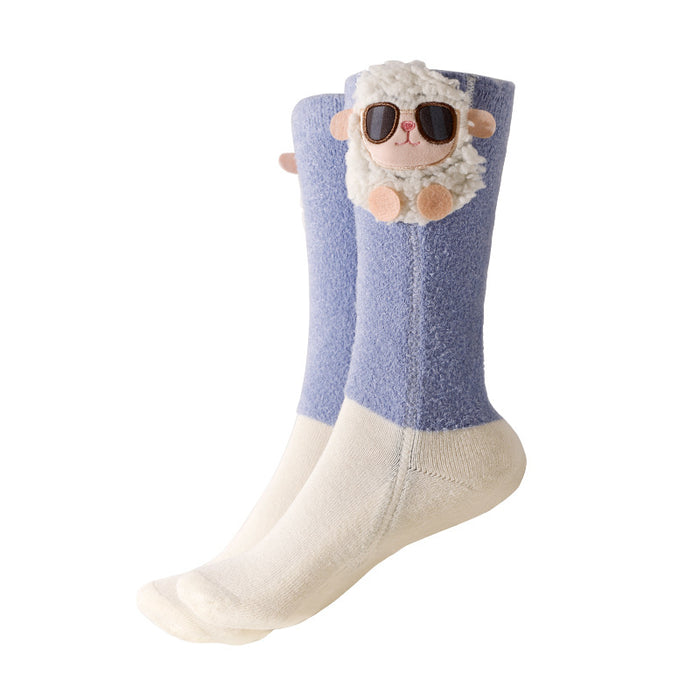 Harwelton Heated Cartoon Socks with Rechargeable Battery Packs