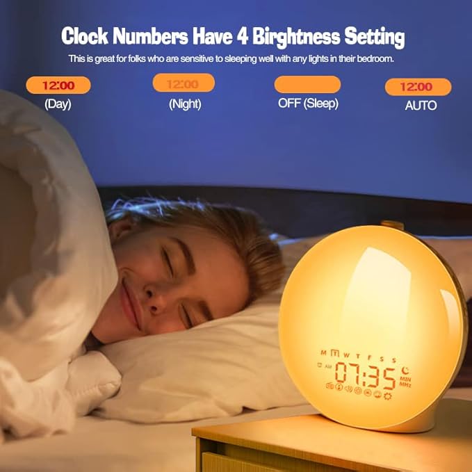 Sunrise Alarm Clock with Wake-Up Light and Nature Sounds