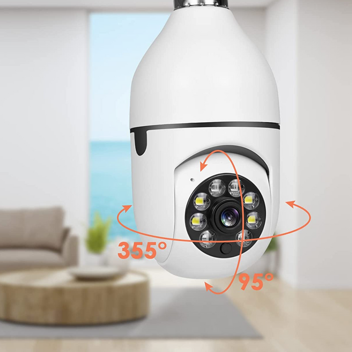 Harwelton™ Wi-Fi Light Bulb Security Camera with Night Vision