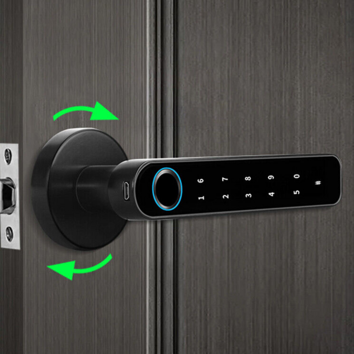 Harwelton™ Smart Fingerprint Door Lock with App Control and Key Backup