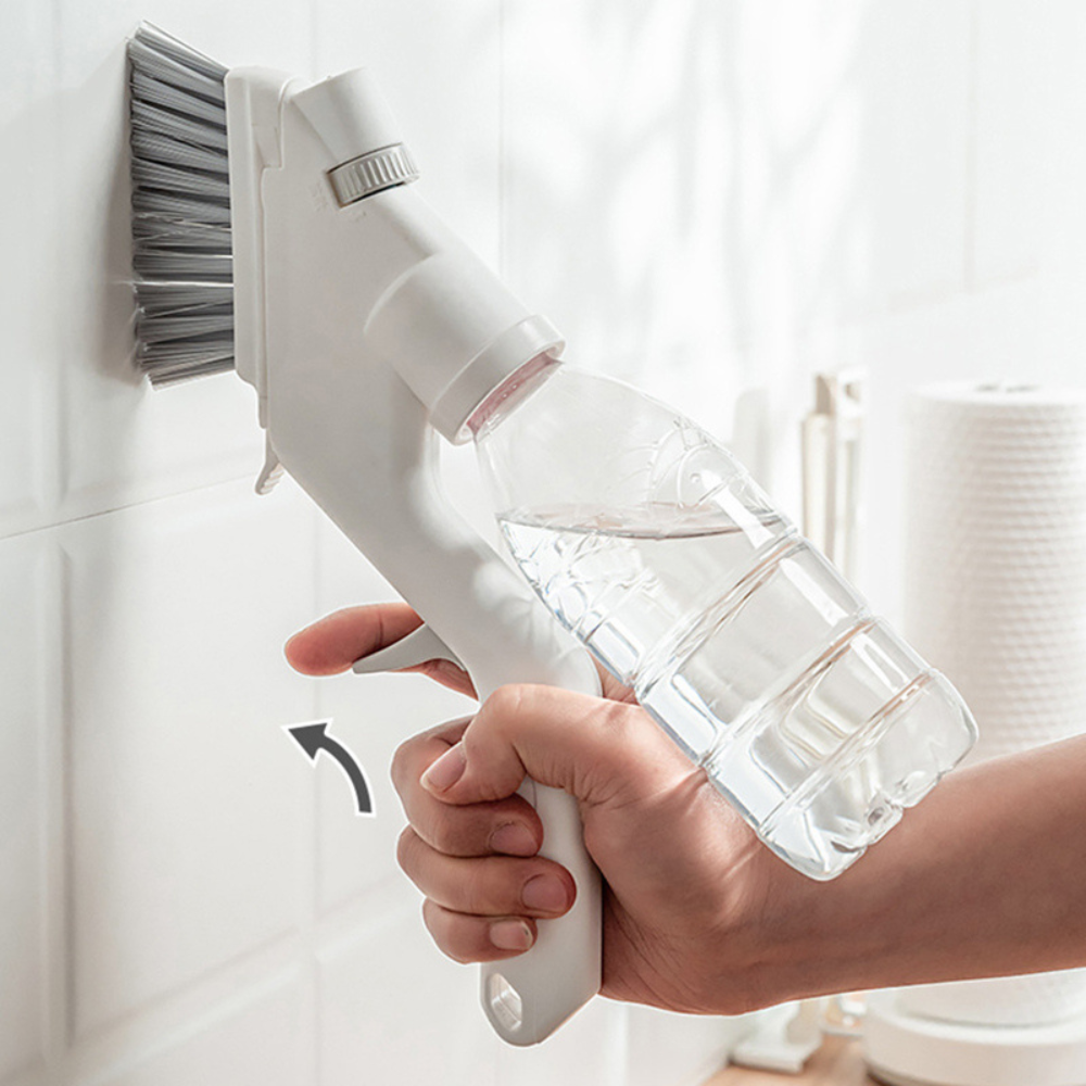 4-in-1 Bathroom Floor and Wall Cleaning Brush with Extendable Handle