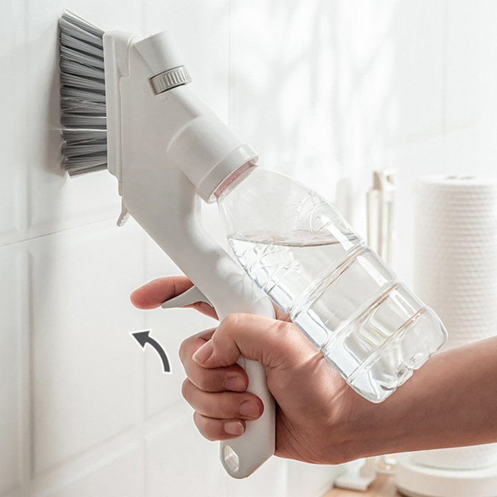 4-in-1 Bathroom Floor and Wall Cleaning Brush with Extendable Handle