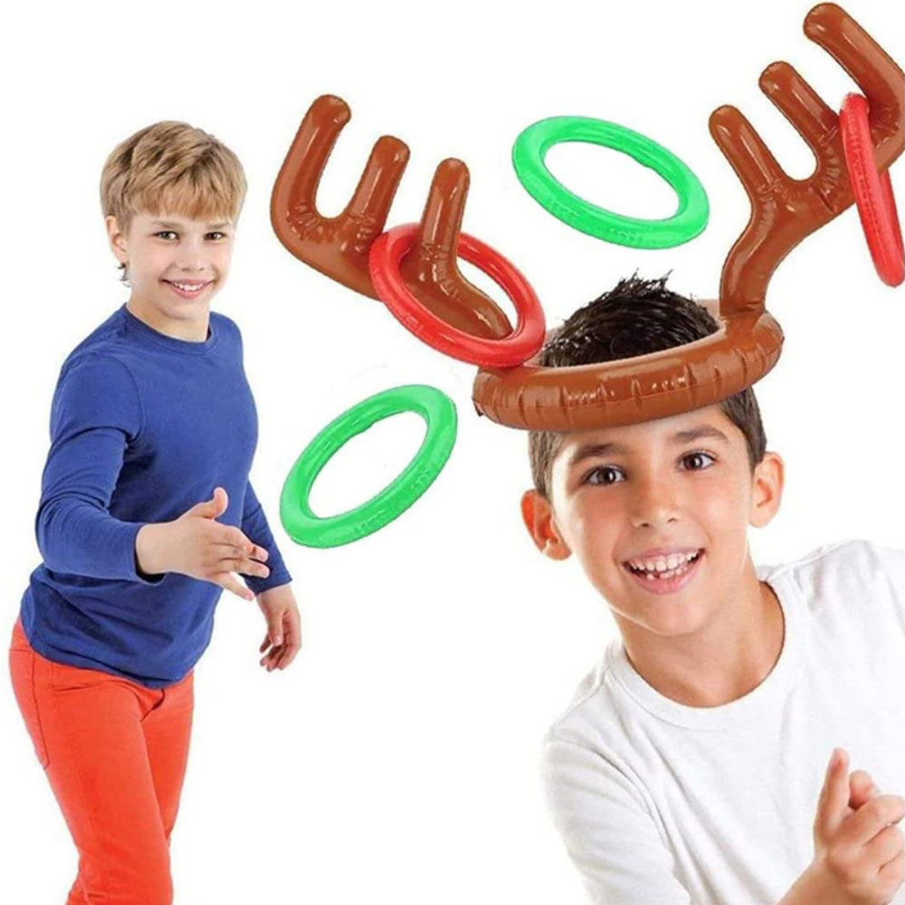 Harwelton™ Reindeer Antler Ring Toss Game for Christmas Parties