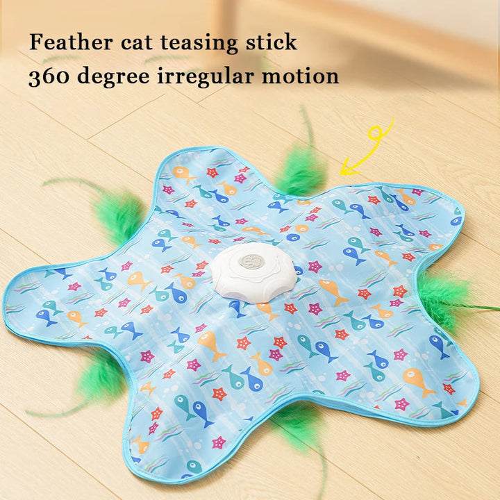Harwelton™ Interactive Hide and Seek Cat Toy with Moving Feather