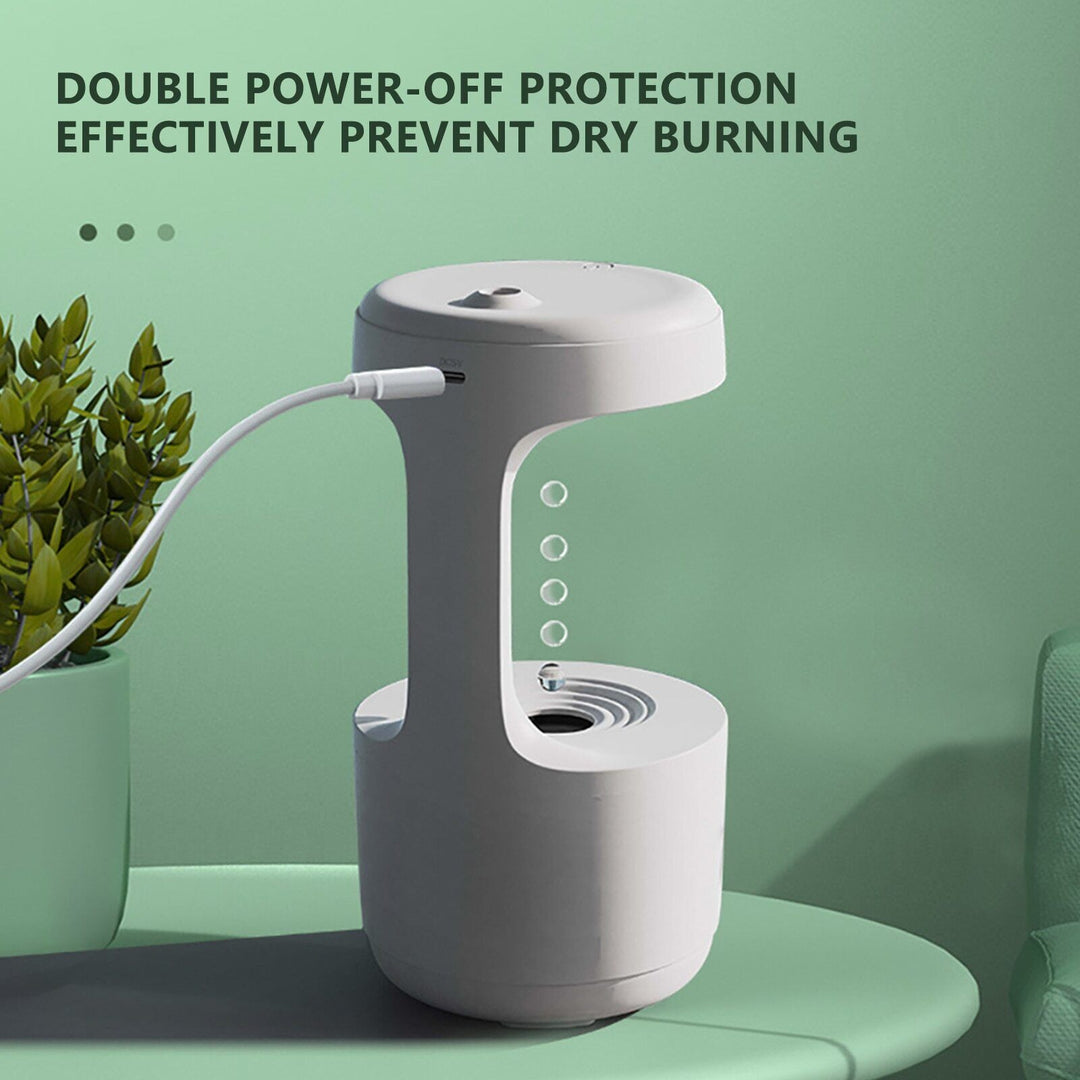 Anti-Gravity Humidifier with Floating Water Drop Effect