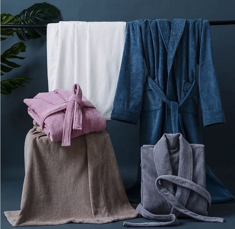 Men’s Long Fleece Bathrobe – Warm Winter Robe