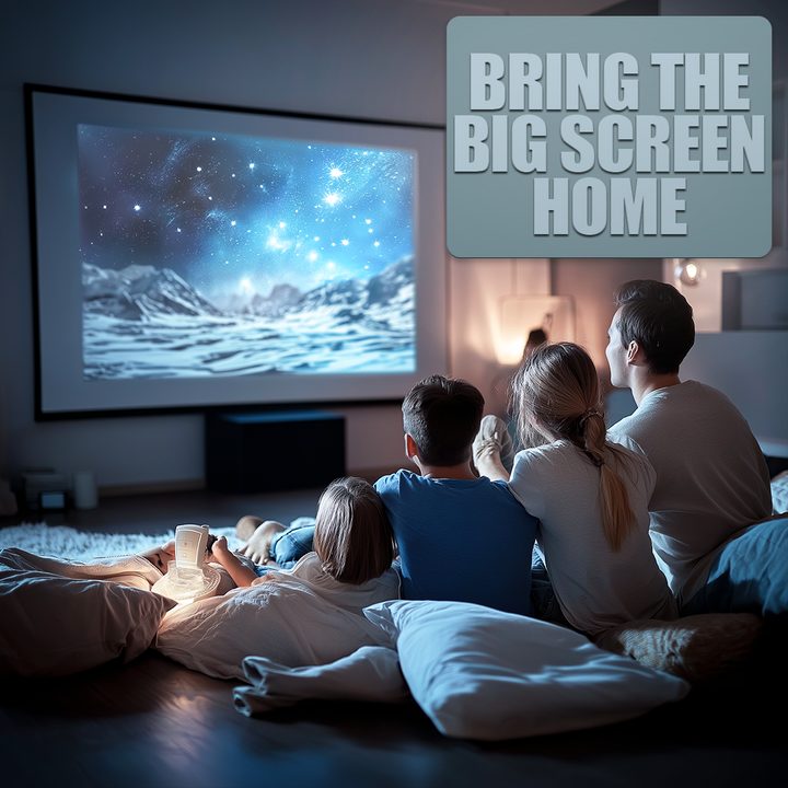 Mini Portable Projector with 1080P Support and Power Bank Use
