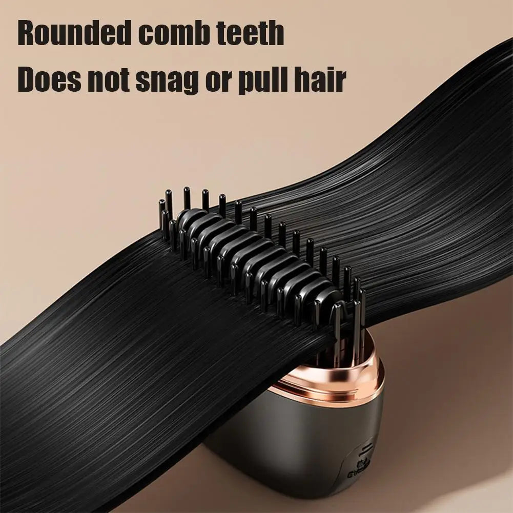 Cordless 2-in-1 Ceramic Straightening Comb for Travel