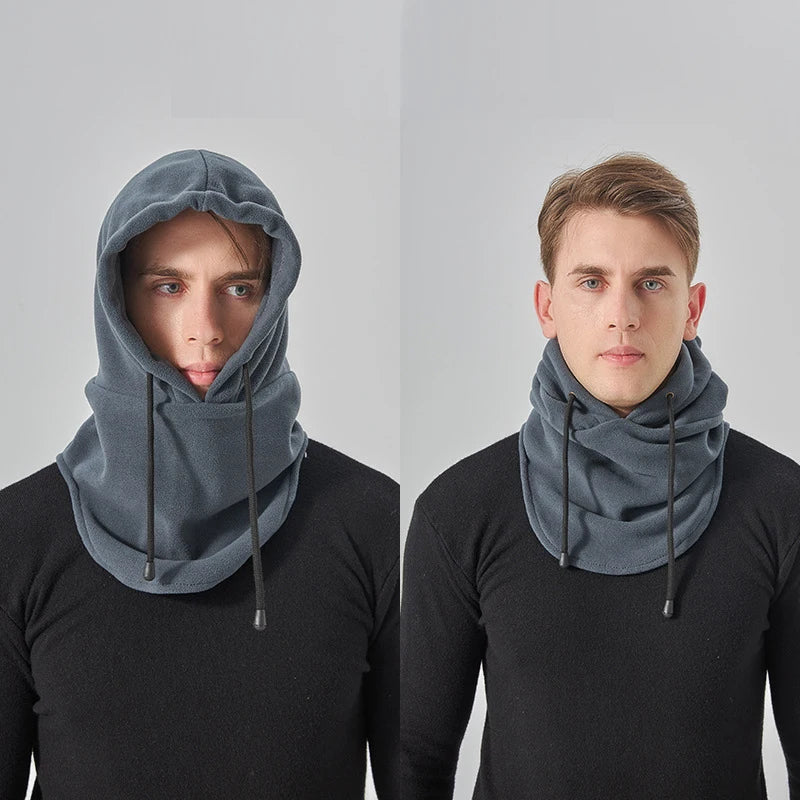 Polar Fleece Balaclava with Adjustable Drawstring, Windproof