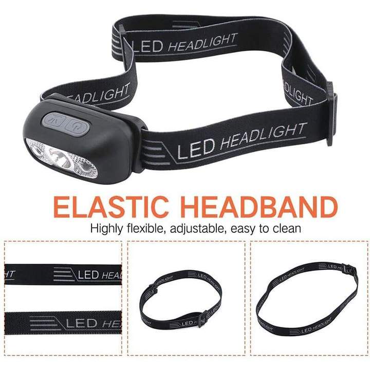 Harwelton™ Rechargeable LED Head Torch with Motion Sensor and SOS Mode