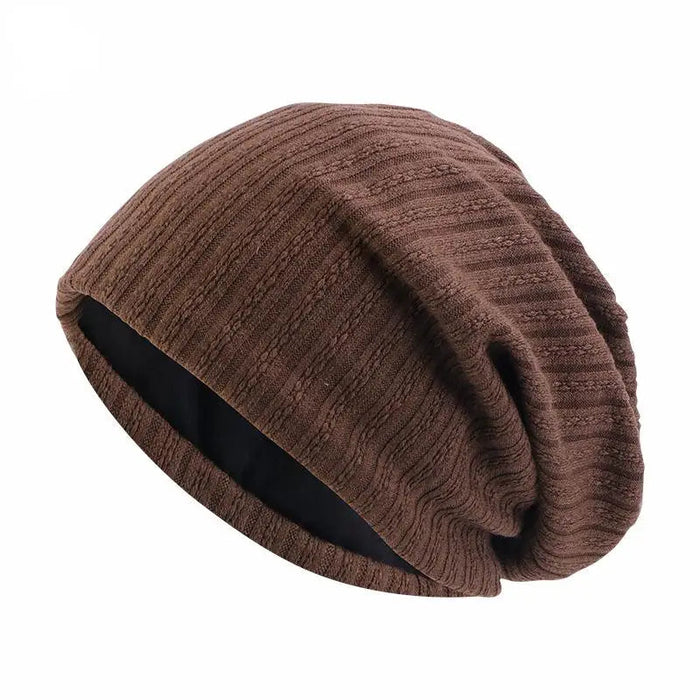 Harwelton™ Wheat Pattern Double-Layer Cotton Beanie for Everyday Wear