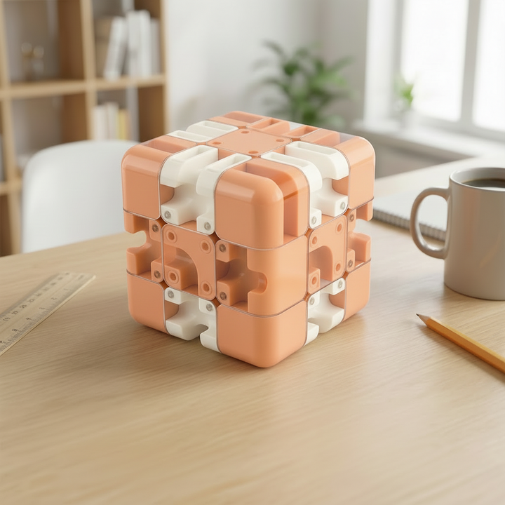 3D Maze Puzzle Cube with Metal Ball and Multi-Layer Labyrinth