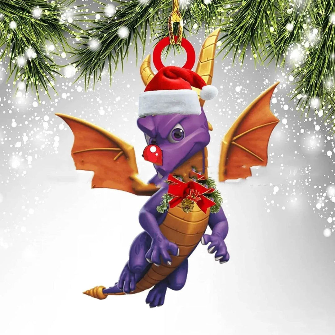 Acrylic Dinosaur Dragon Egg Christmas Tree Ornament – 8 cm