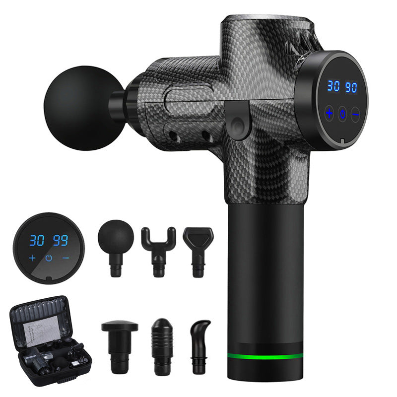 Massage gun with heads and carry case
