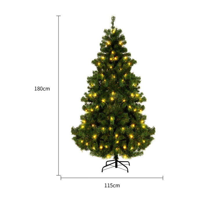 Harwelton Artificial Christmas Tree, Pre-Lit Snow or Green Berry