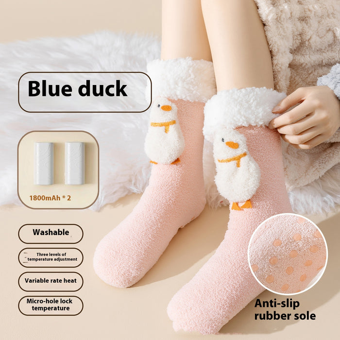 Harwelton Rechargeable Heated Socks with Fleece Lining for All Ages
