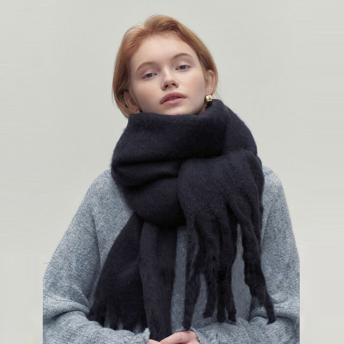 Harwelton Long Cashmere Feel Scarf with Tassels, 230 cm