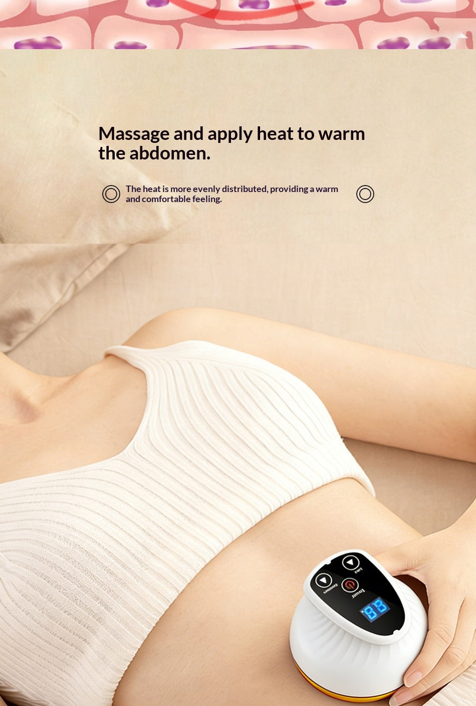 Handheld cupping and scraping massager with lit base