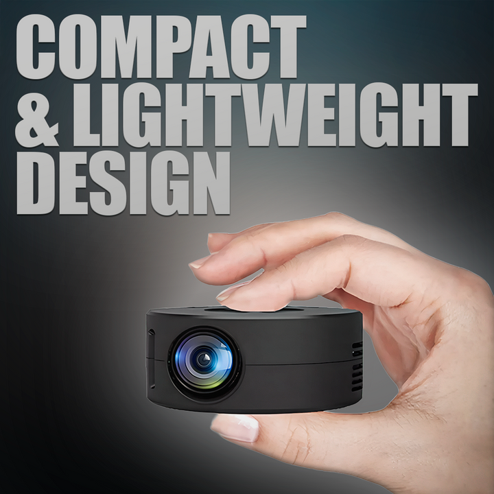Mini Portable Projector with 1080P Support and Power Bank Use