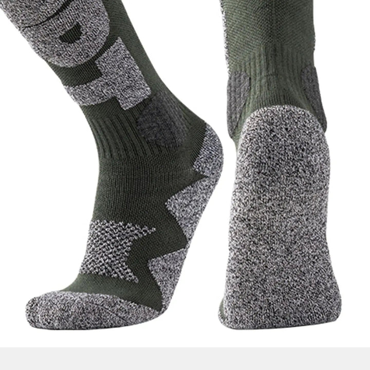 Merino Wool Blend Ski Socks with Cushioned Sole and Arch Support