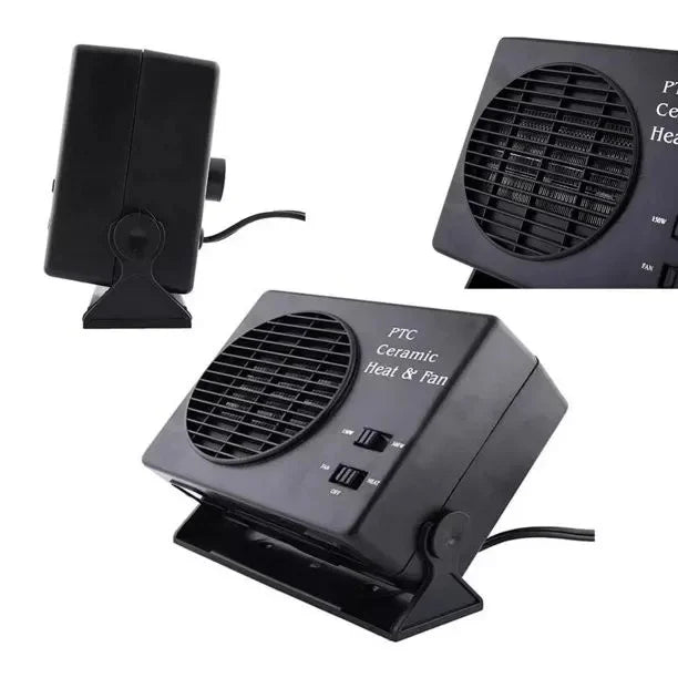 Harwelton™ 12V Ceramic Car Fan Heater with Auto Thermostat