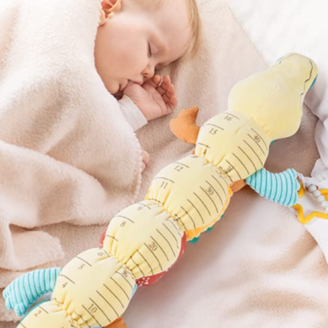 Musical Caterpillar Rattle Plush with Crinkle Textures