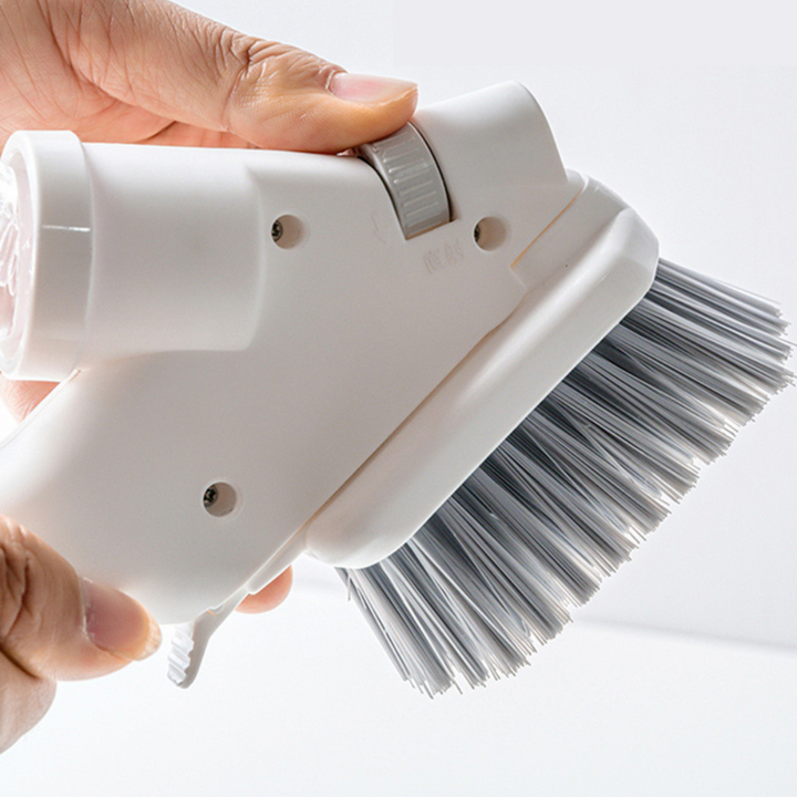 4-in-1 Bathroom Floor and Wall Cleaning Brush with Extendable Handle