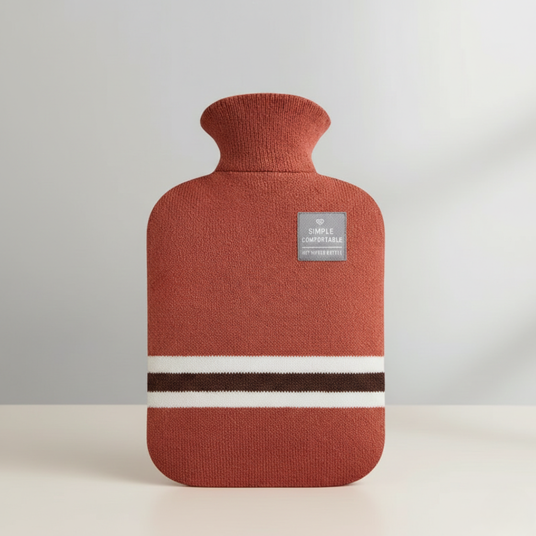 Harwelton™ 2L Hot Water Bottle with Knitted Cover, Up to 8h Warm