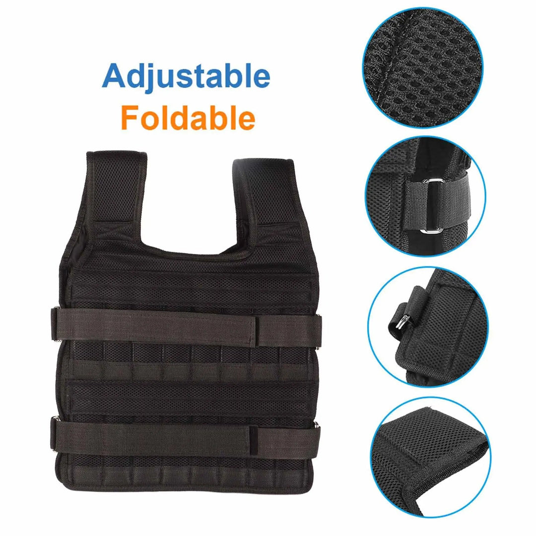 Harwelton™ Adjustable Weighted Vest with 32 Pockets for Training
