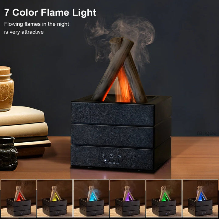 Flame Effect Aroma Diffuser and Humidifier with Remote