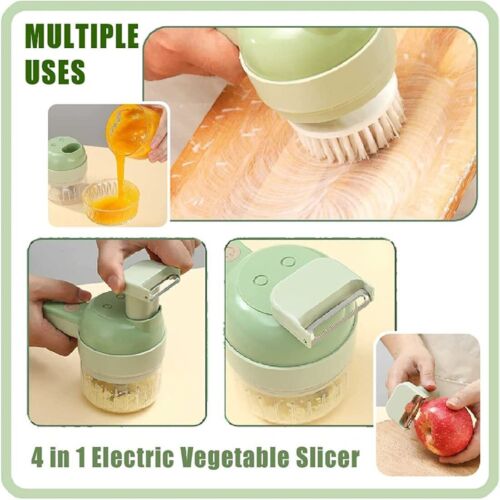 4-in-1 Electric Food Cutter to Chop, Slice, Shred and Grate