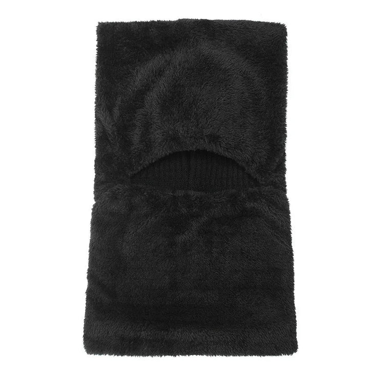 Knitted Balaclava Beanie with Visor and Plush Lining
