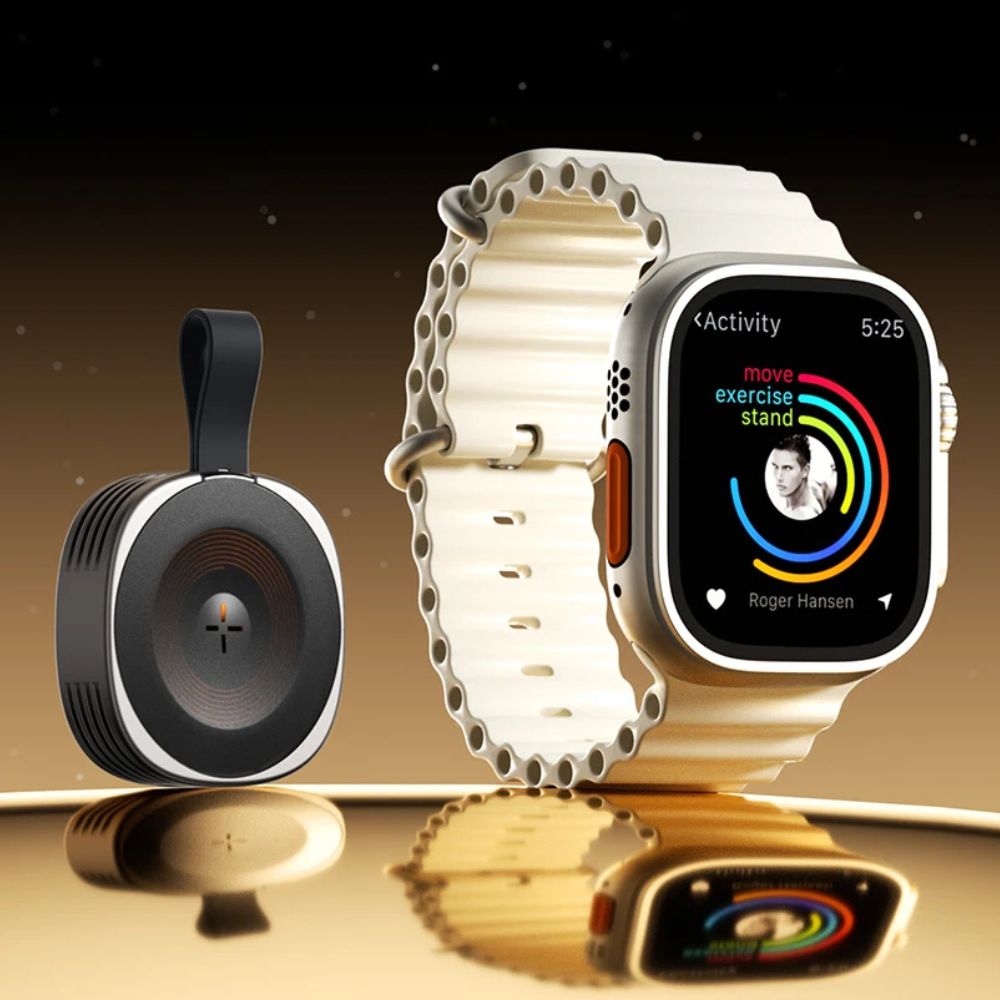 Harwelton™ Magnetic Wireless Apple Watch Charger – Keyring Size for Travel