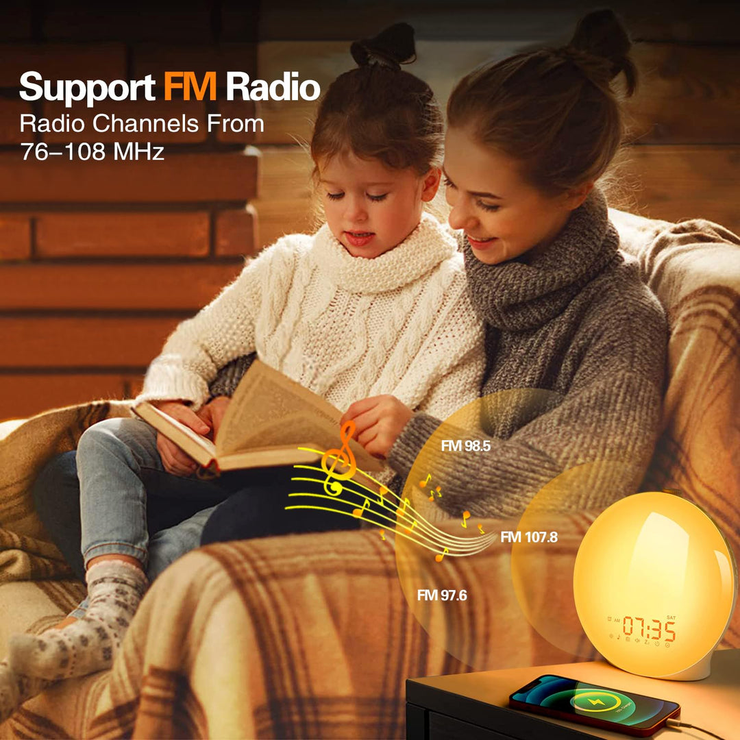 Sunrise Alarm Clock with Wake-Up Light and Nature Sounds