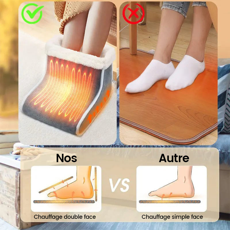 Harwelton™ Electric Foot Warmer with Fluffy Lining &amp; Adjustable Heat