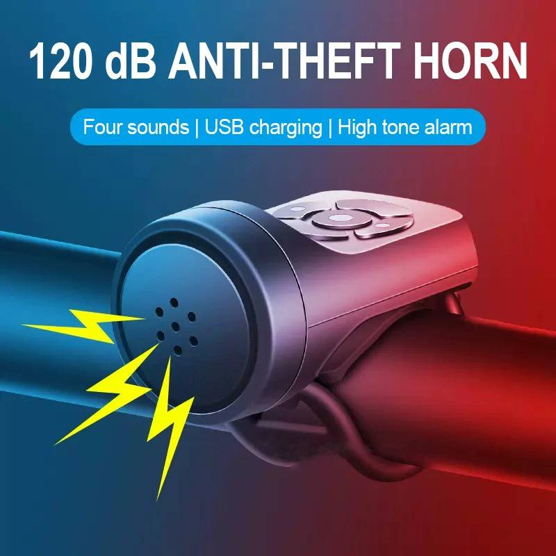 120dB Bike Alarm with Motion Sensor and USB Charging
