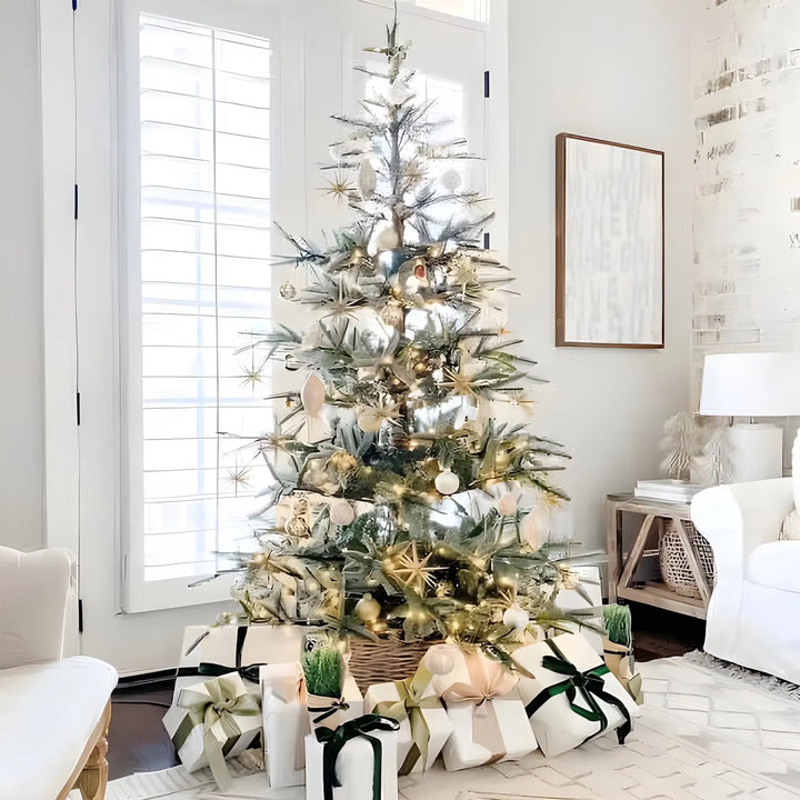Lightly frosted Aspen fir tree, 7ft