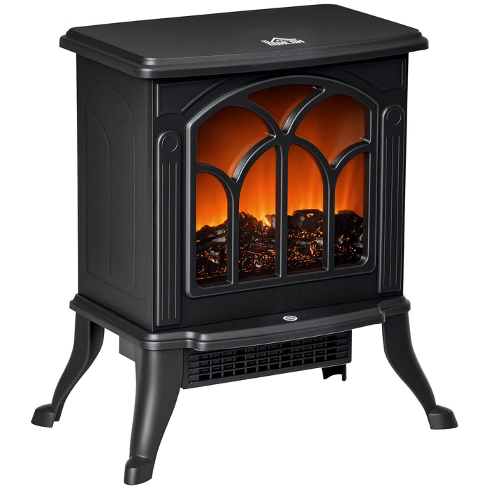 Harwelton Compact Electric Stove 1500W with Log Flame Effect