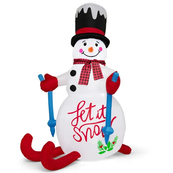 Harwelton 6ft Inflatable Skiing Snowman with Top Hat